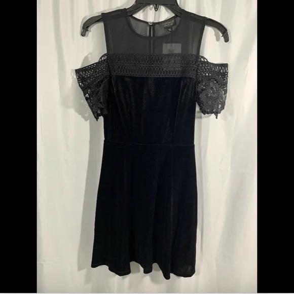 topshop black skater dress Topshop Petite Halter Flare Black Crepe Mini Skater